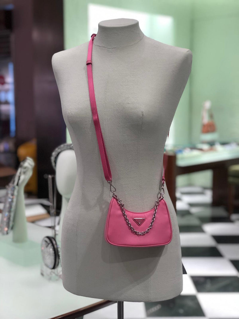 Prada Mini Nylon Hobo Bag