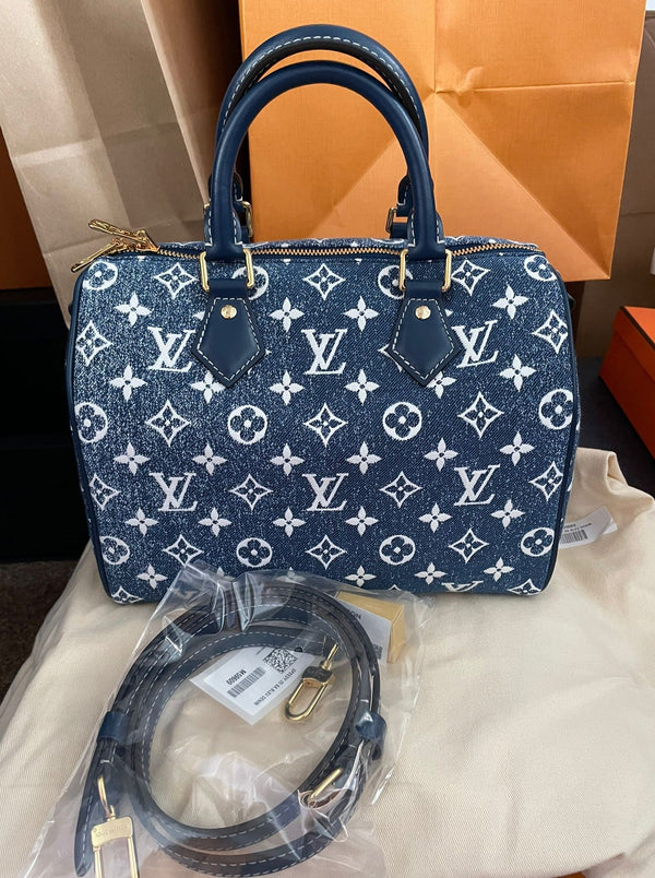 Louis Vuitton Denim Speedy Bandoulière 25 Bag