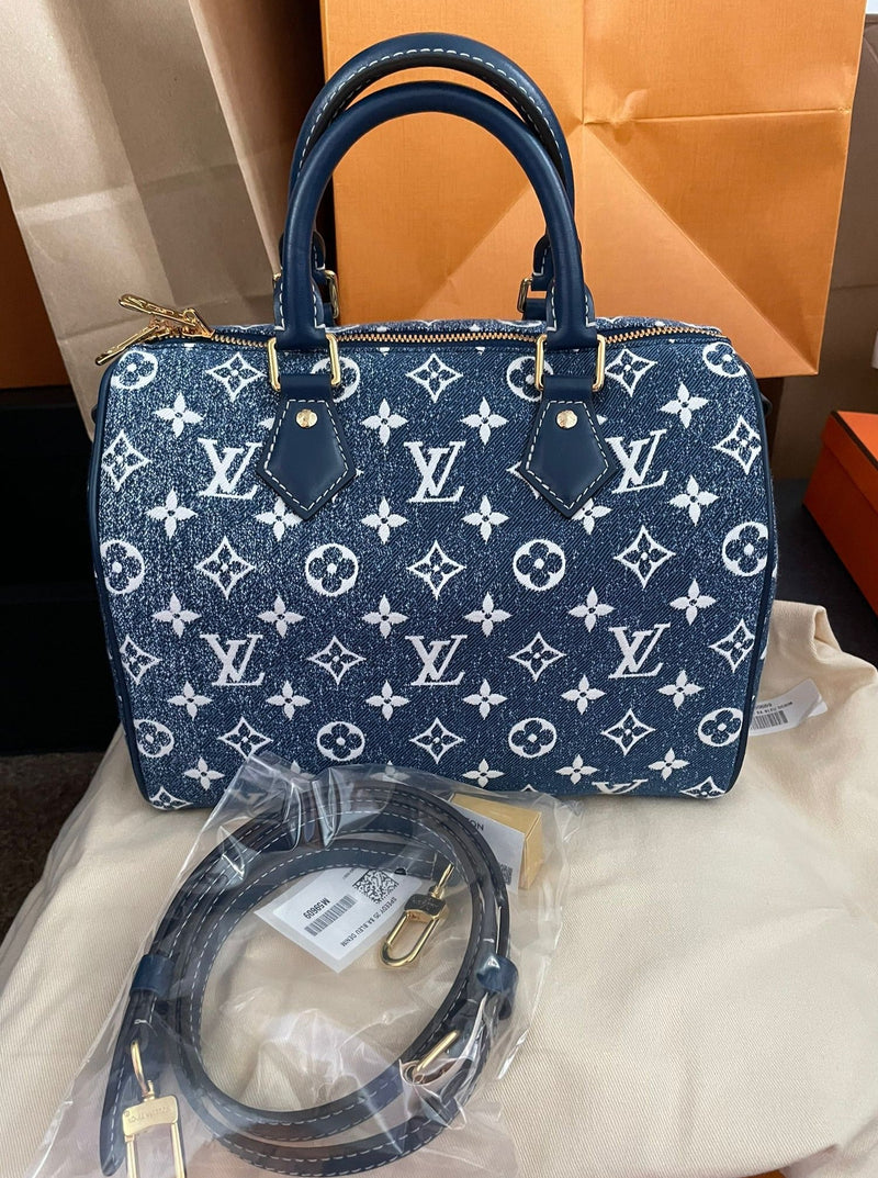 Louis Vuitton Denim Speedy Bandoulière 25 Bag