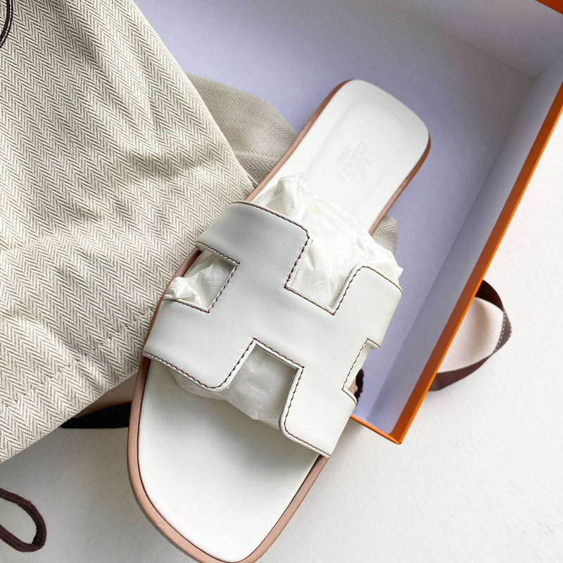 Hermès Oran Sandals (White)