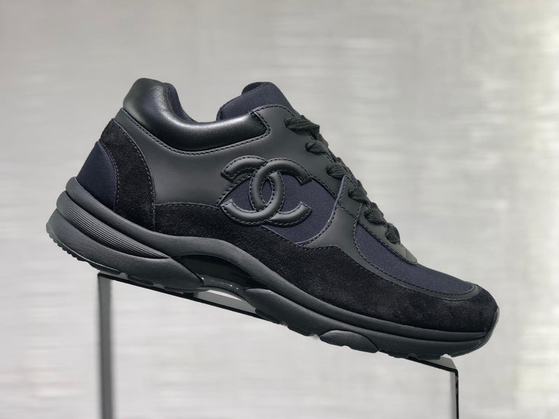 Chanel CC Logo Runner Sneaker Triple Black