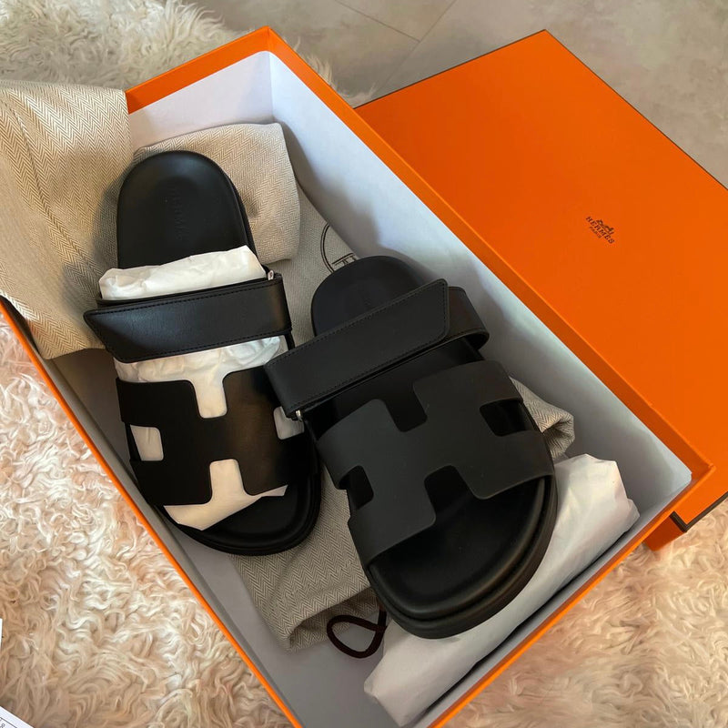 Hermès Chypre Sandals (Black)