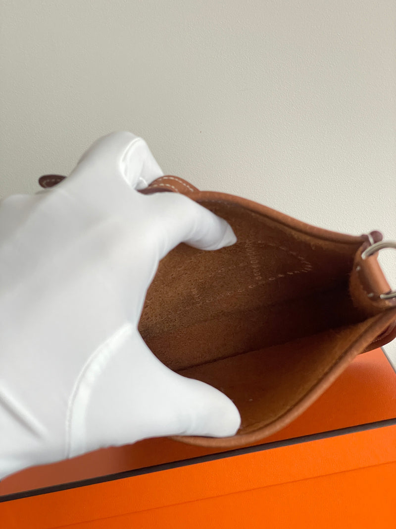 Hermès Mini Evelyne 16 Leather Bag Gold Clemence PHW