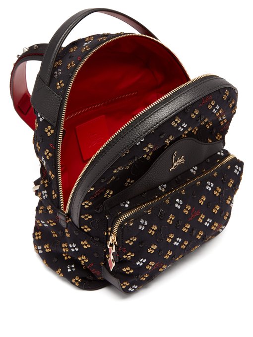 Christian Loboutin Backloubi Small Glitter Jacquard Backpack