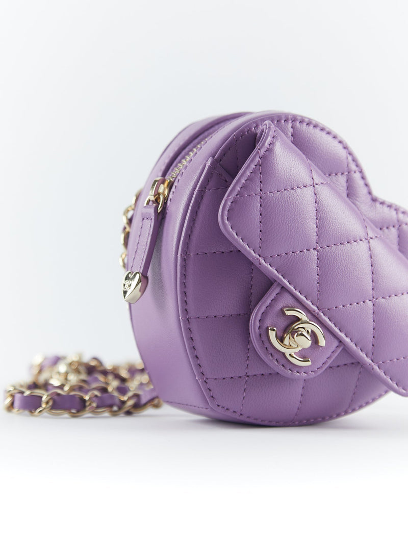 Chanel Heart Bag Purple (Belt Bag)