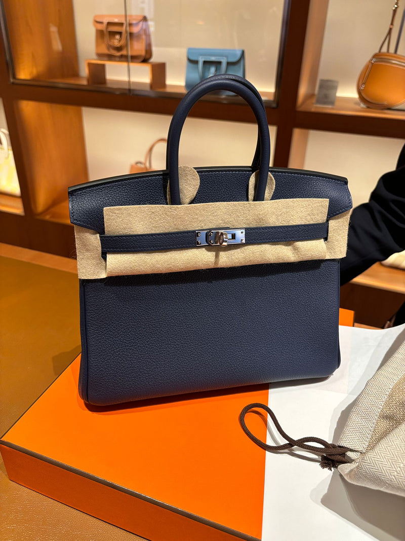 Hermès Birkin 25 Veau Togo Bleu Navy PHW