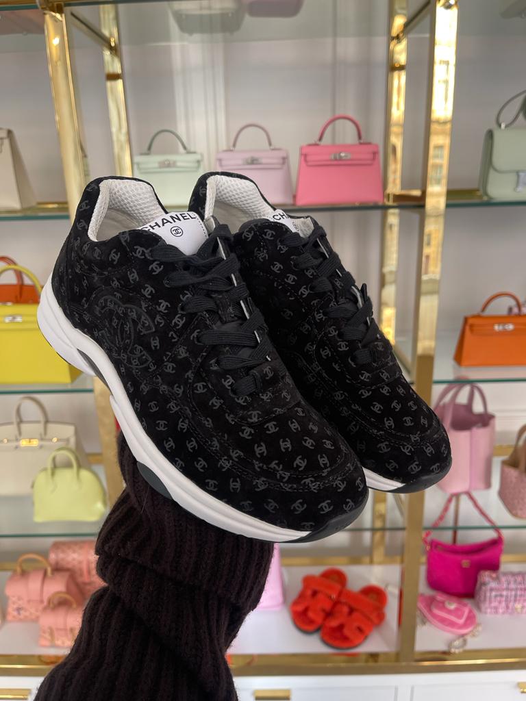 Chanel CC All Over Logo Sneaker Black (2022)