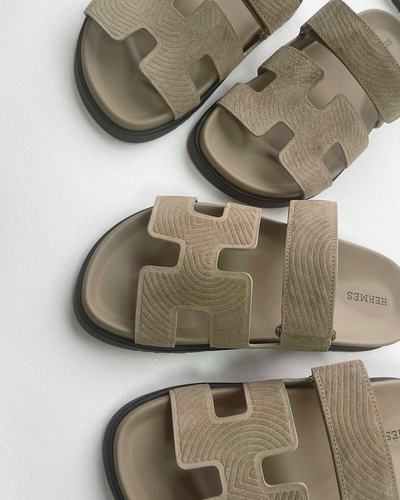 Hermès Chypre Sandals (Beige Sable)