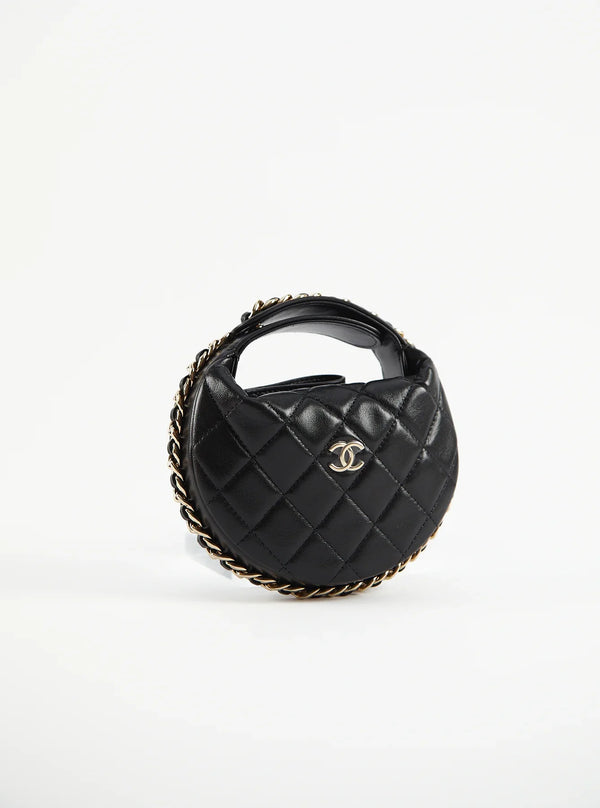 Chanel Pouch Lambskin GHW (Black)