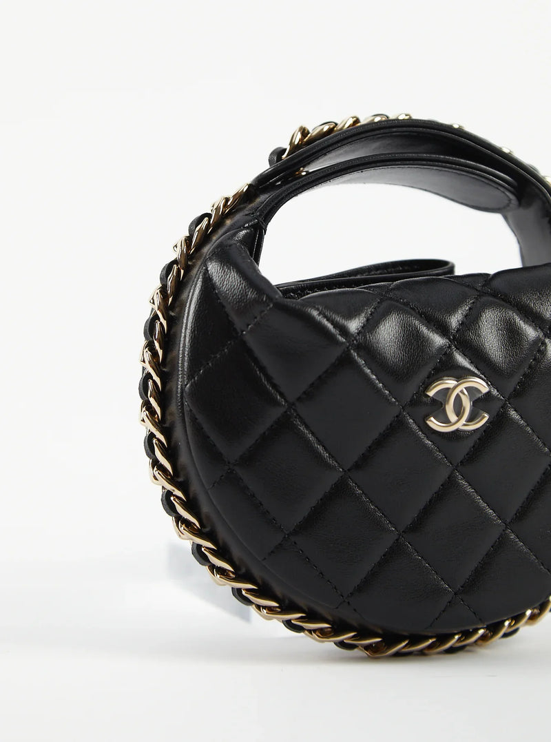 Chanel Pouch Lambskin GHW (Black)