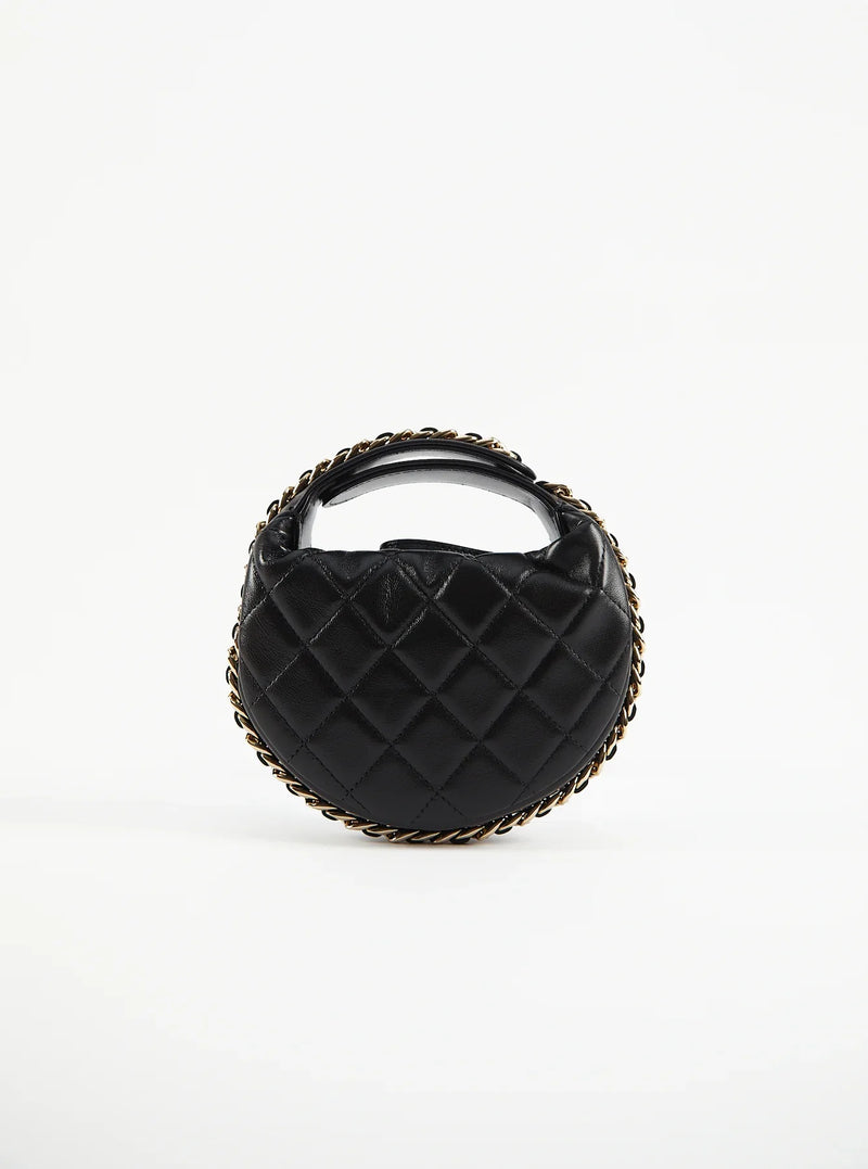 Chanel Pouch Lambskin GHW (Black)