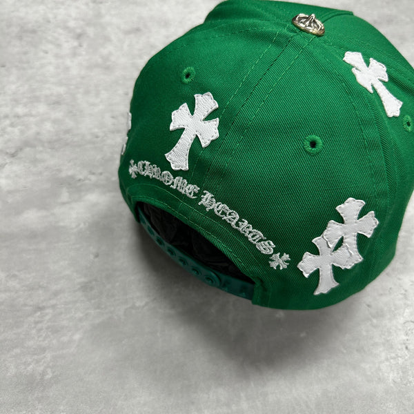 Chrome Hearts CH Crosses Green Logo Cap