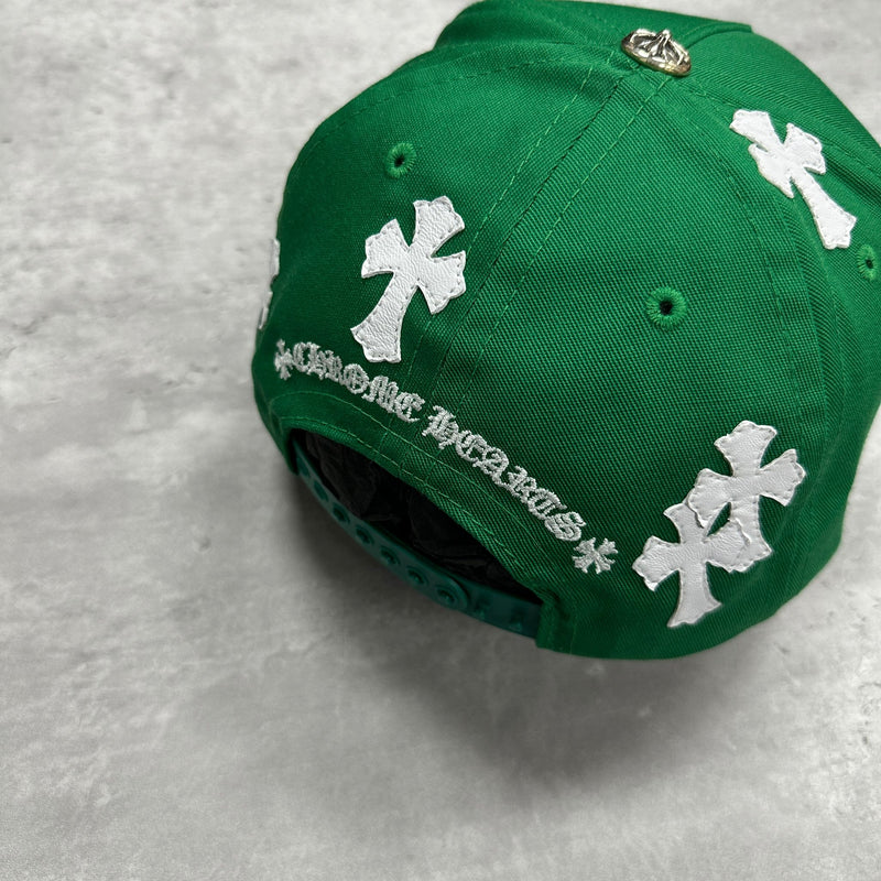 Chrome Hearts CH Crosses Green Logo Cap