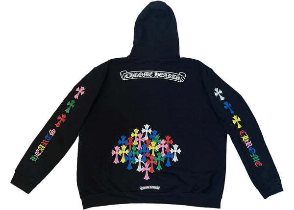 Chrome Hearts Multi Color Cross Zip Up Hoodie