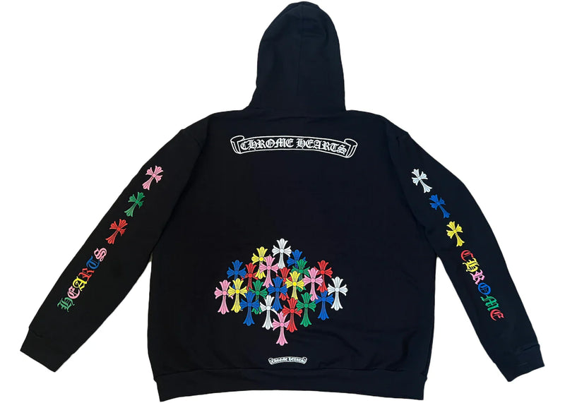 Chrome Hearts Multi Color Cross Zip Up Hoodie
