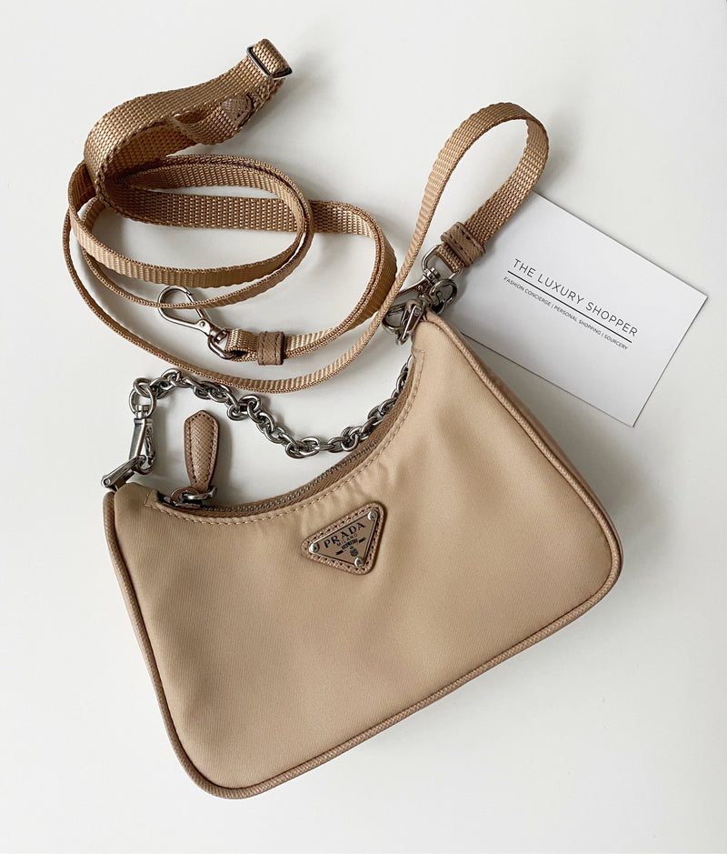 Prada Mini Nylon Hobo Bag