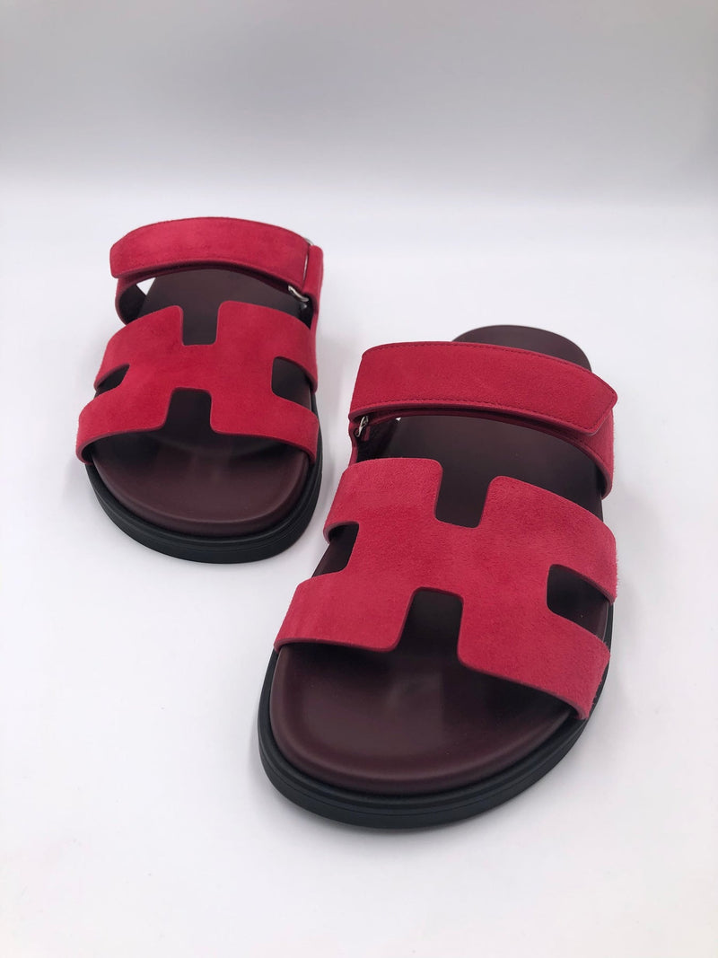 Hermès Chypre Sandals (Rose Framboise)