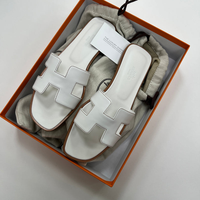 Hermès Oran Sandals (White)