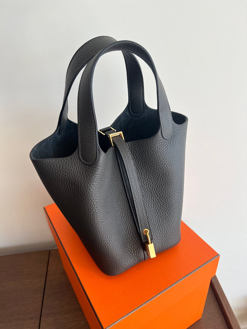Hermès Picotin 18cm Dark Bronze GHW