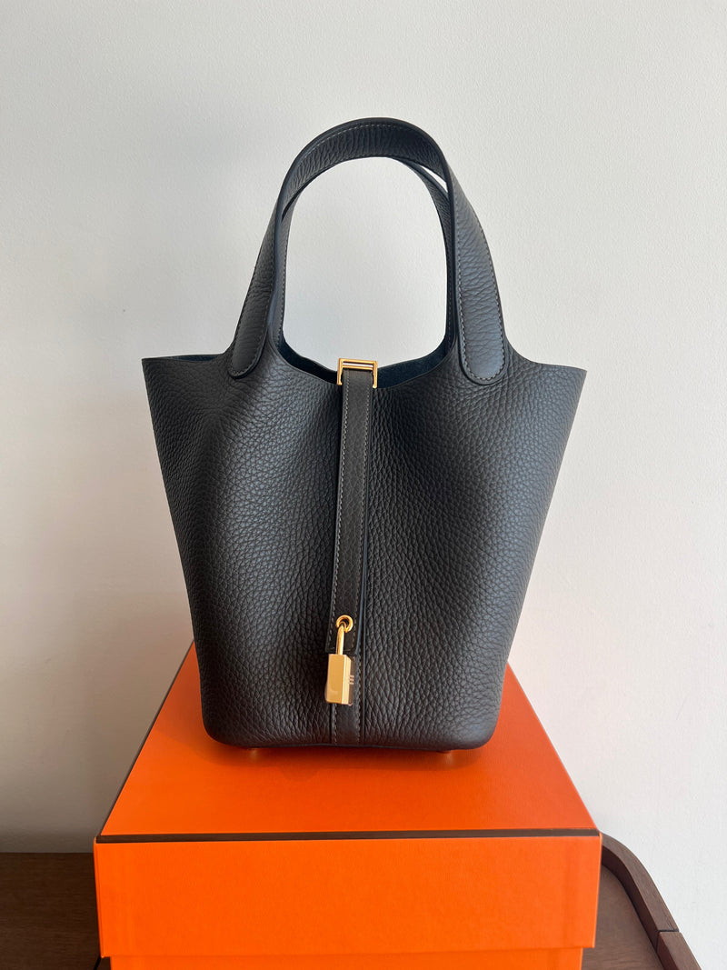 Hermès Picotin 18cm Dark Bronze GHW