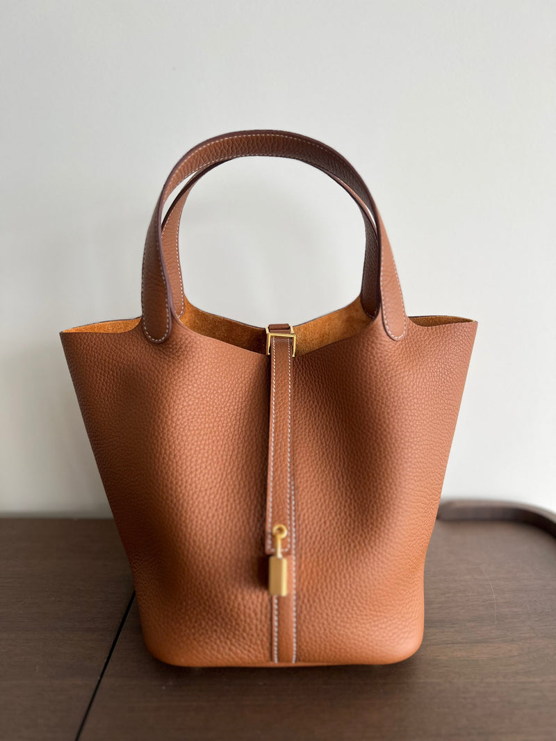 Hermès Picotin 22cm Gold Clemence GHW