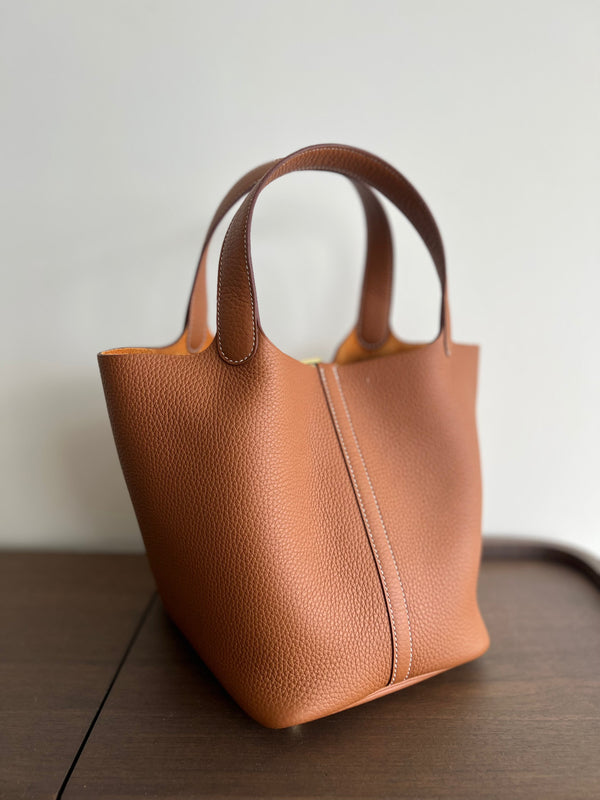 Hermès Picotin 22cm Gold Clemence GHW