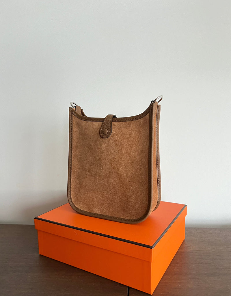 Hermès Mini Evelyne 16 Grizzy Clemence Chamois Alezan Gold PHW