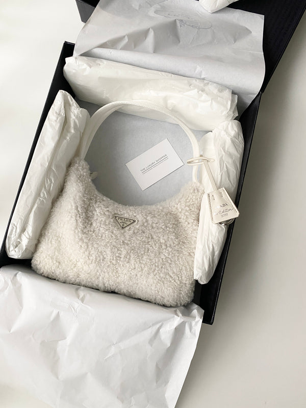 Prada Shearling Hobo Bag (Exclusive)