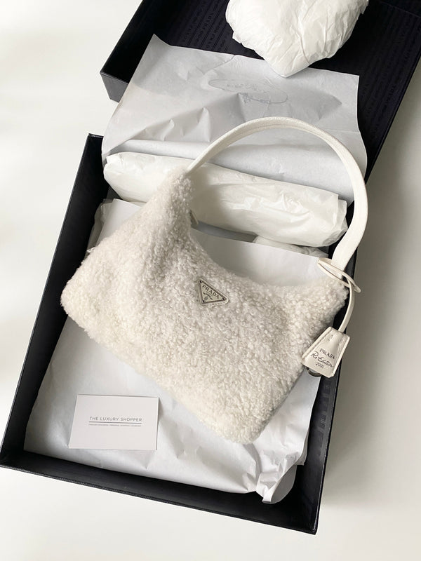 Prada Shearling Hobo Bag (Exclusive)