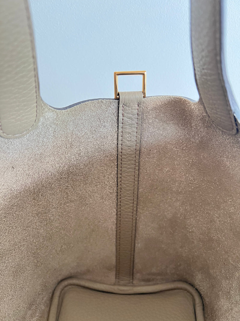 Hermès Picotin 18cm Beige Marfa GHW