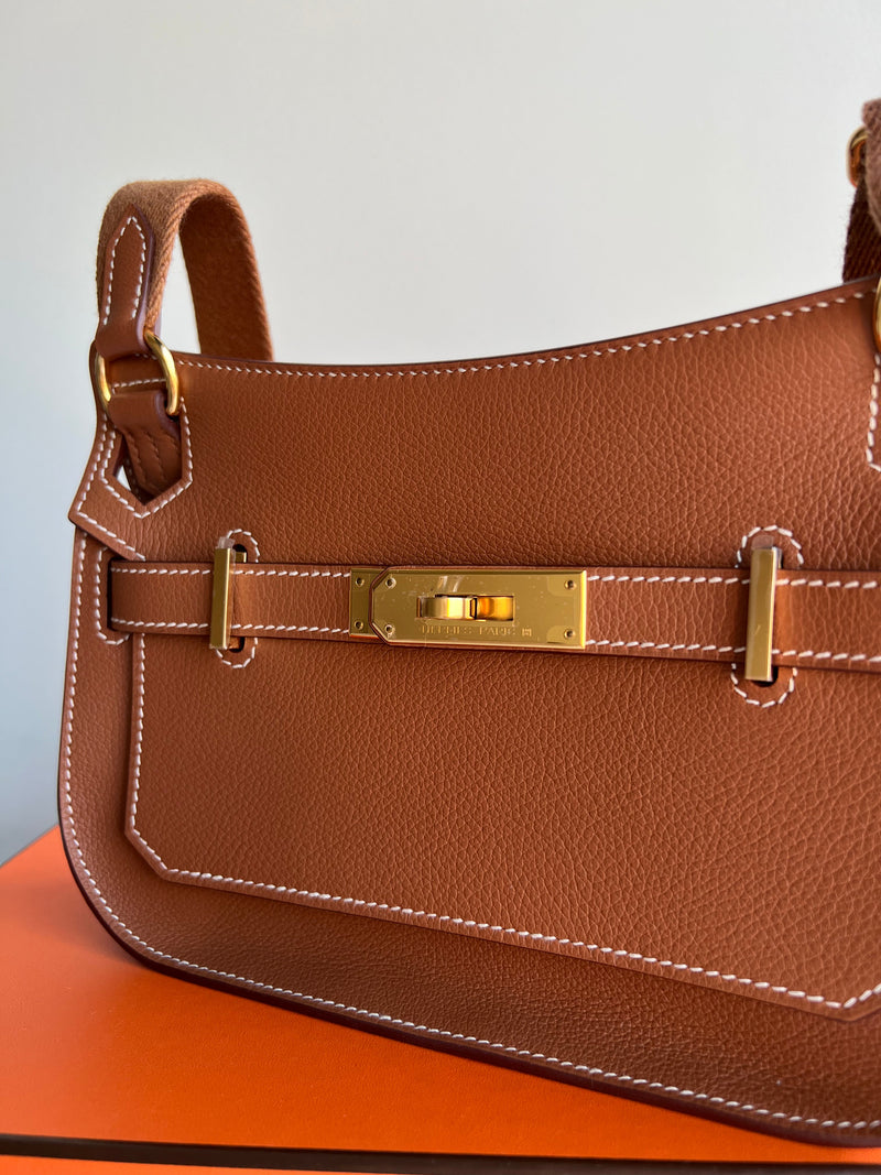 Hermès Mini Jypsiere Gold Evercolor Gold Hardware