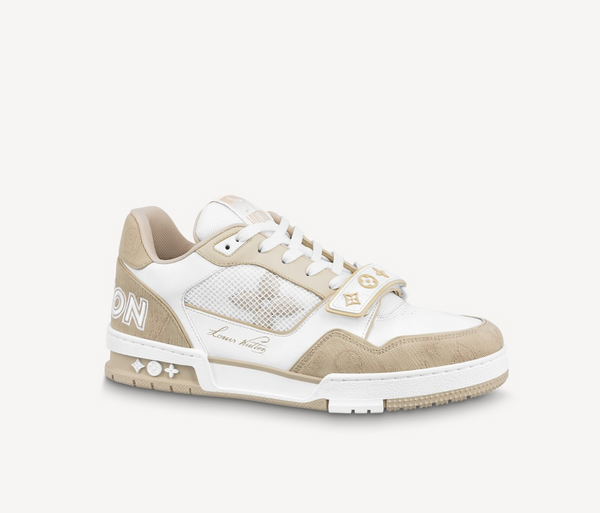 Louis Vuitton LV Trainers Monogram Denim with Strap (Beige)
