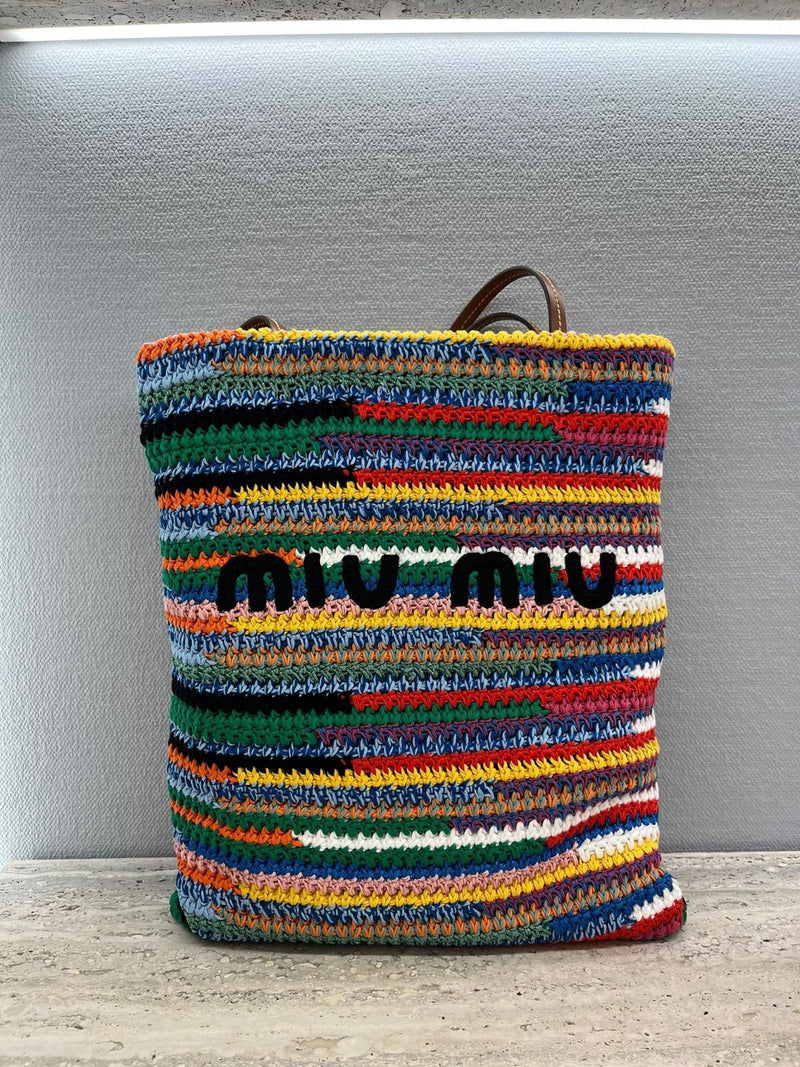 Miu Miu Crochet Tote Bag Multicoloured