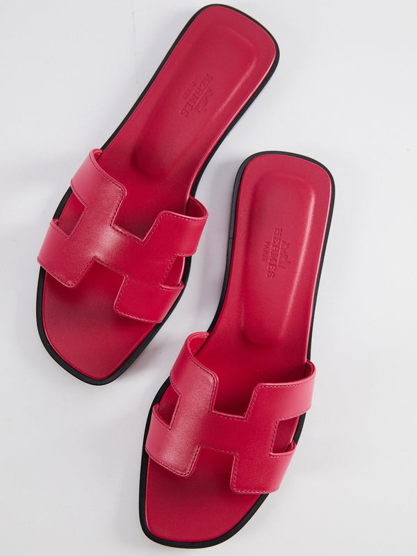 Hermès Oran Sandals (Rose Fuchsia)