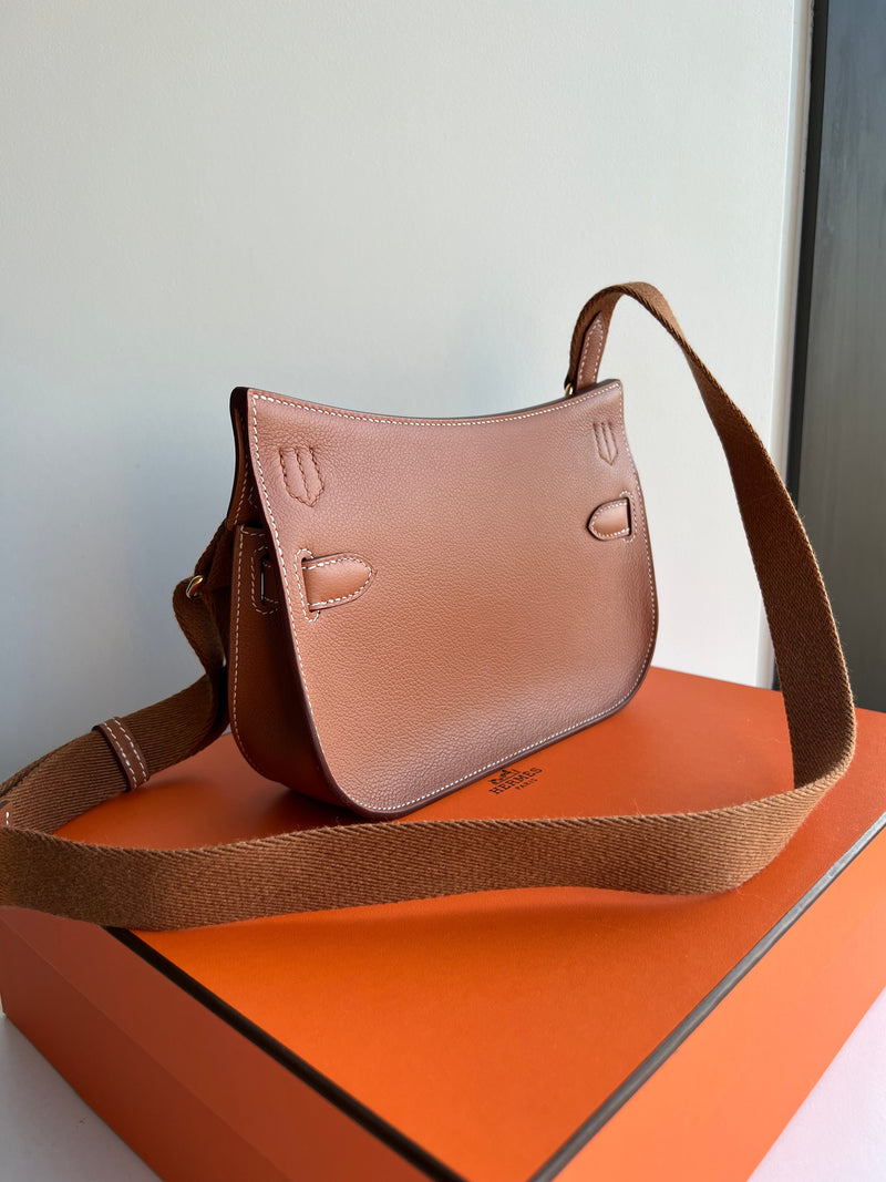 Hermès Mini Jypsiere Gold Evercolor Gold Hardware