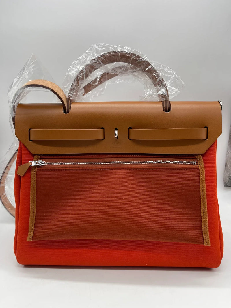 Hermès Herbag Zip 31 Bag Verso Orange Mecano PHW