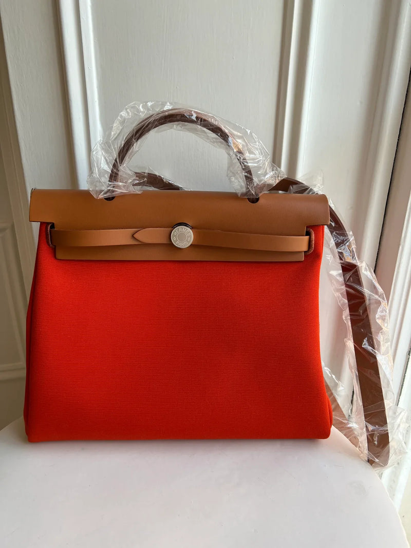 Hermès Herbag Zip 31 Bag Verso Orange Mecano PHW