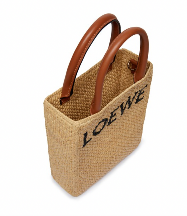 Loewe Raffia Logo Tote Bag