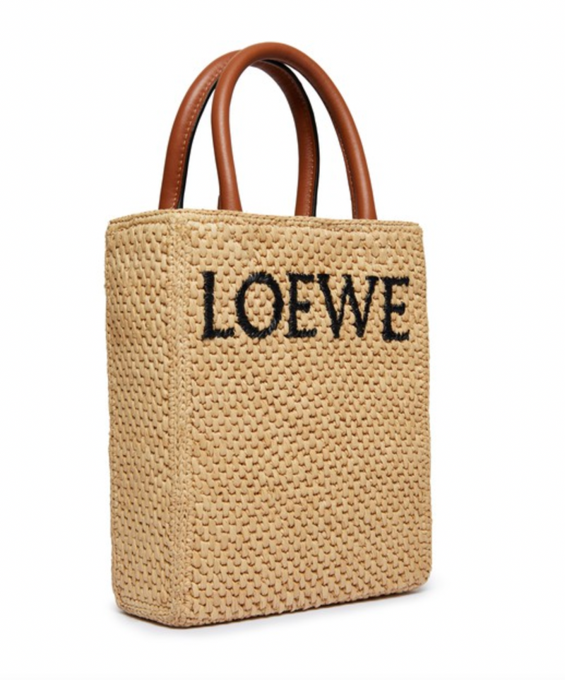 Loewe Raffia Logo Tote Bag