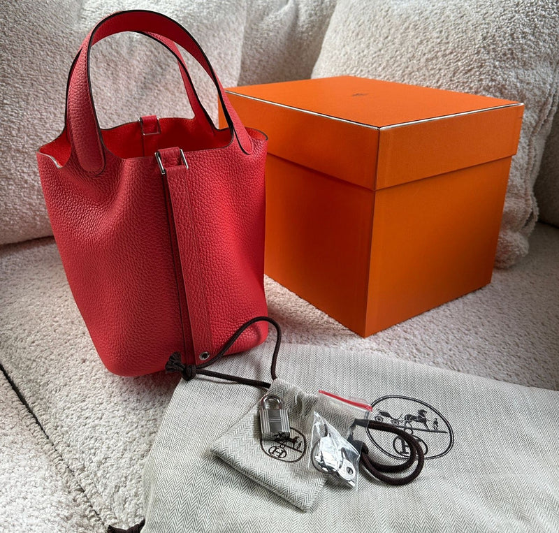 Hermès Picotin 18cm Rose Texas PHW