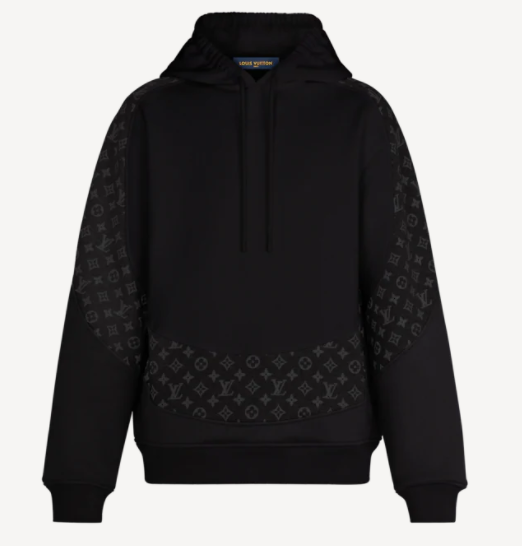Louis Vuitton Monogram Circle Cut Hoodie Black