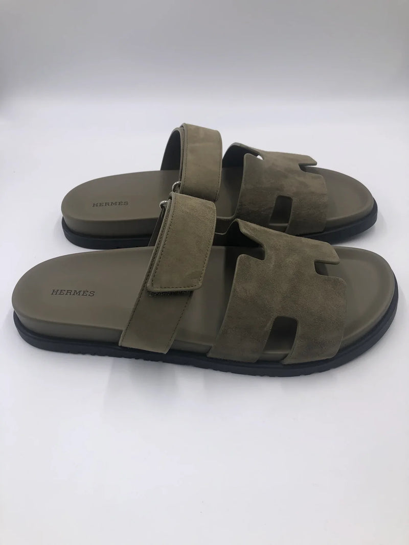 Hermès Chypre Sandals Khaki (Vert Toundra)