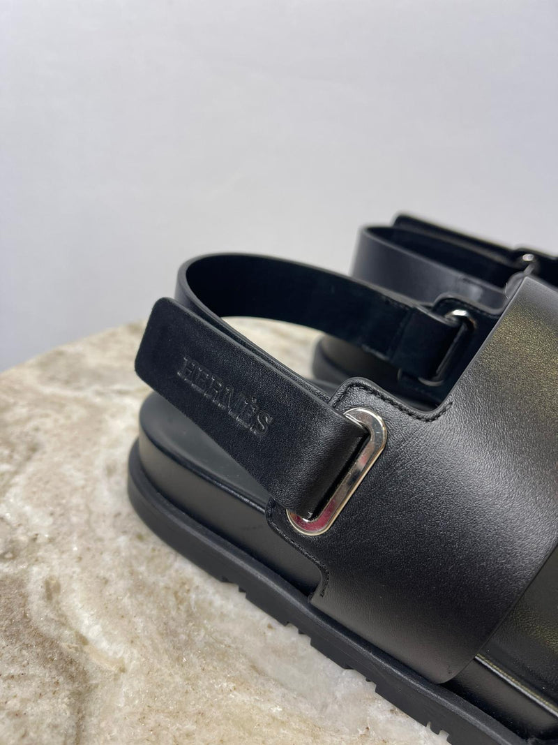 Hermès Takara Sandals (Black)