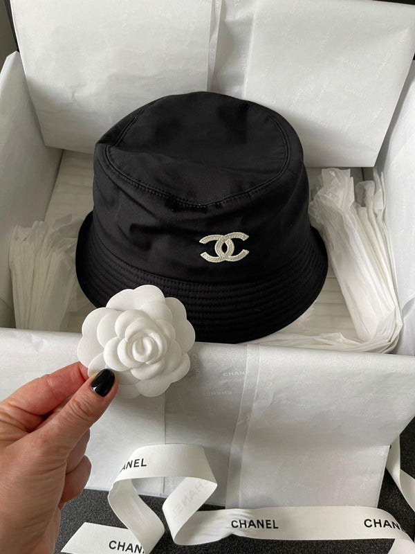 Chanel CC Bucket Hat (Black/White)