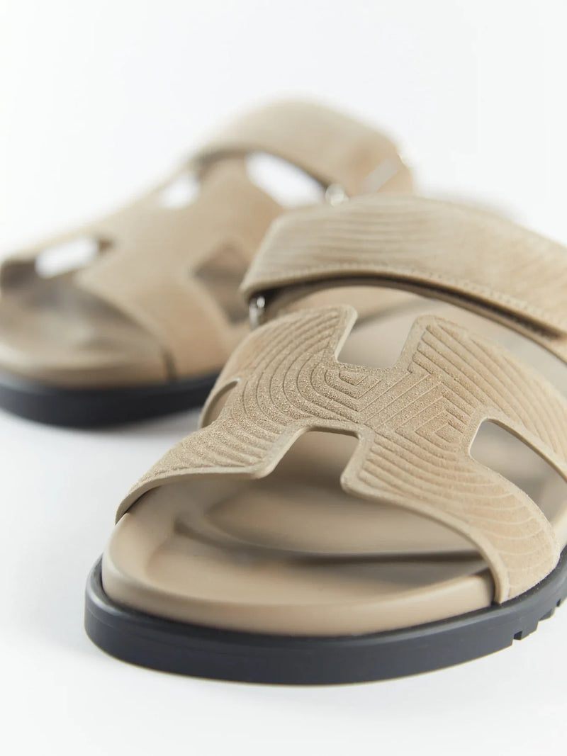 Hermès Chypre Sandals (Beige Sable)