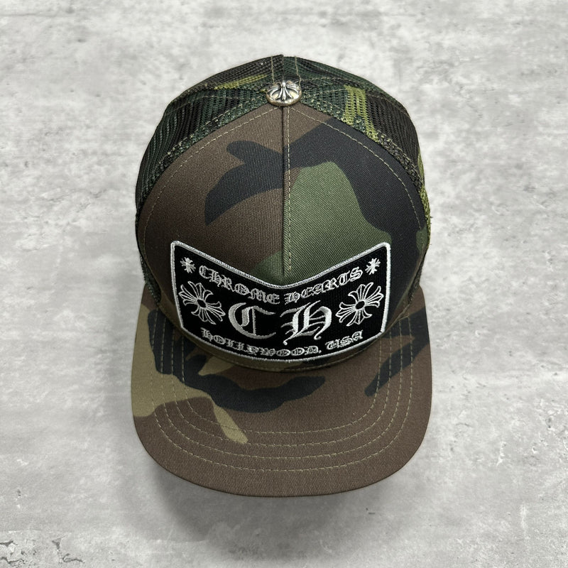 Chrome Hearts CH Hollywood Trucker Cap Camo