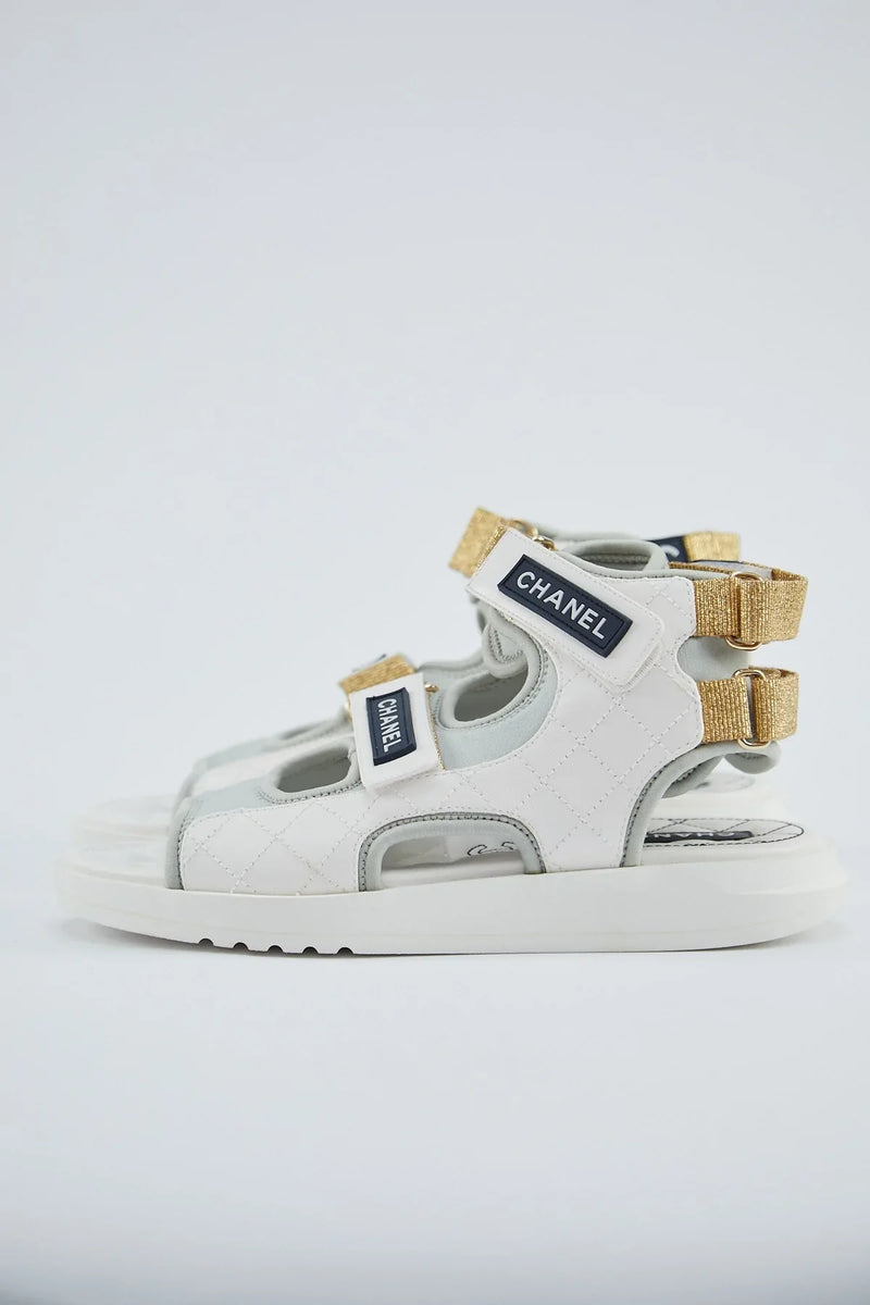 Chanel Logo Gladiator Sandals
