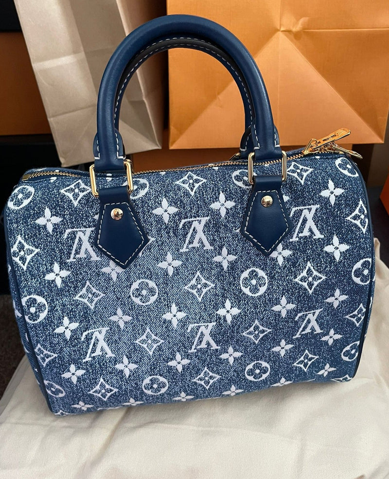 Louis Vuitton Denim Speedy Bandoulière 25 Bag