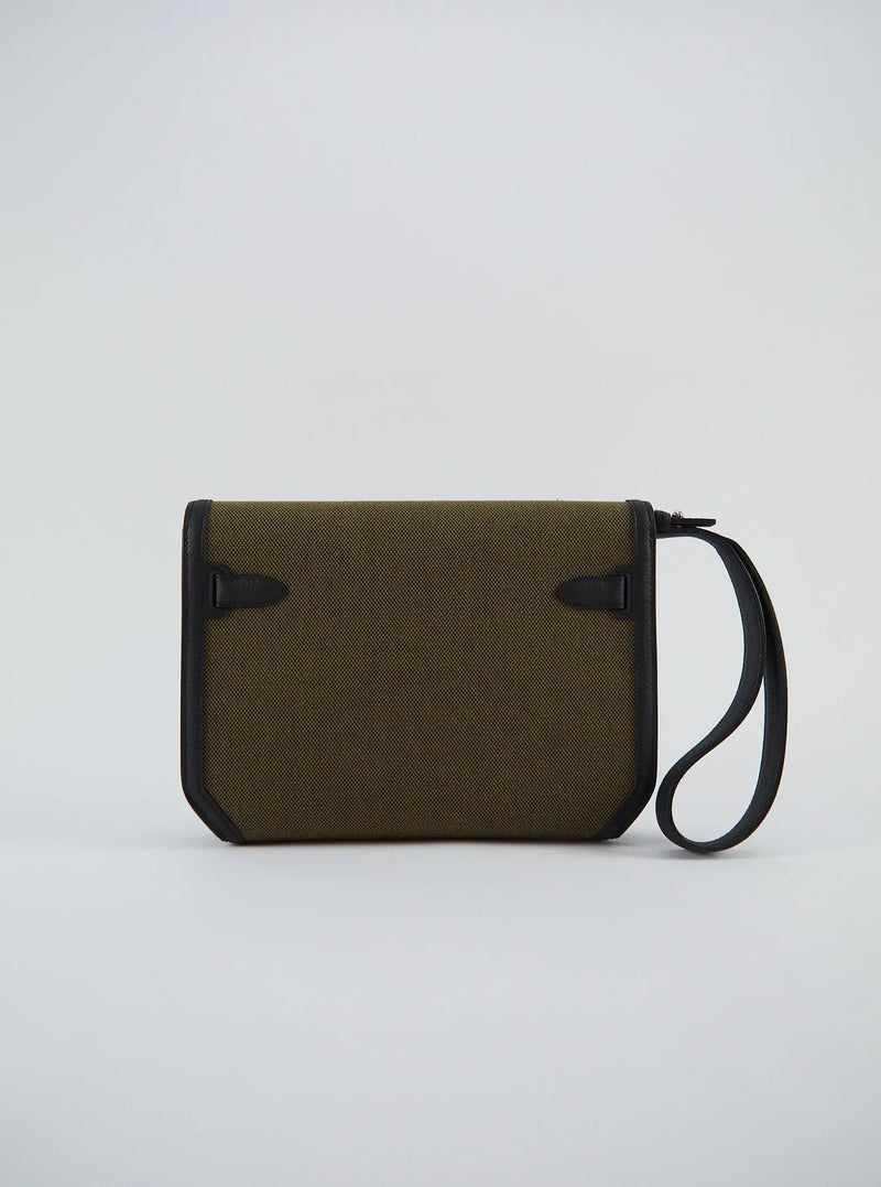 Hermès Kelly Depeches 25 Vert Militaire & Black PHW