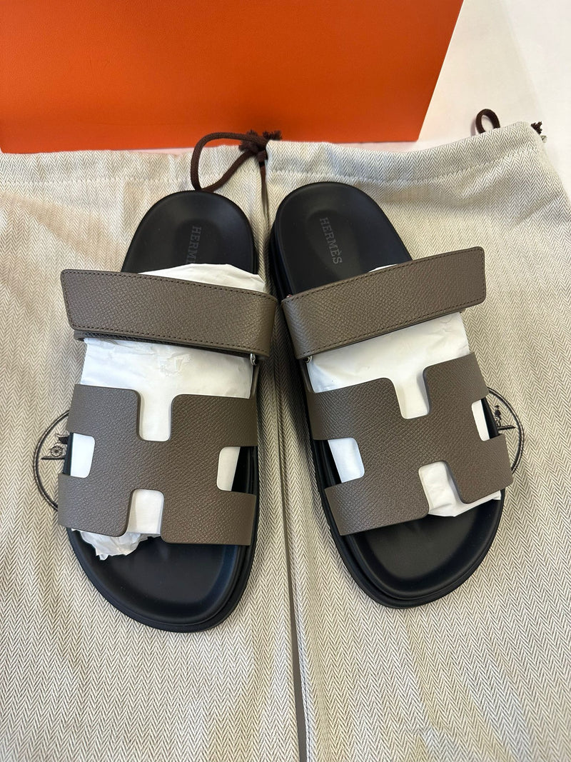 Hermès Chypre Sandals Epsom (Étoupe)
